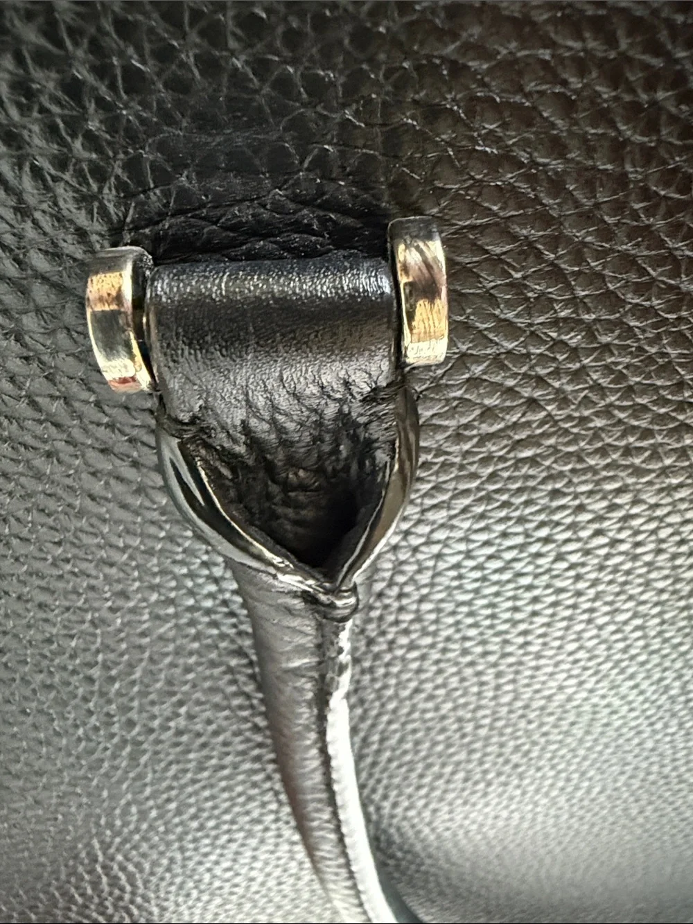 kate spade Black Pebbled Leather Tote with Front Zip Pocket